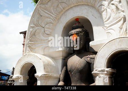 MonkeyTemple Swayambhunath in Kathmandu Nepal Stock Photo