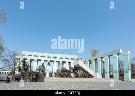 Warsaw, Poland. April, 2018.   panoramic view of the Monument to the Warsaw uprising Stock Photo