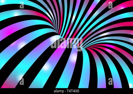 Colorful abstract wavy stripes background. Vector illustration Stock Vector