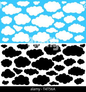 Set of clouds vector background Stock Vector