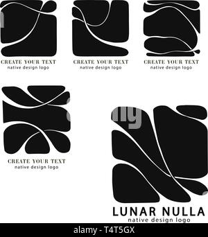 abstract square shaped elements. template logo design. vector Stock Vector
