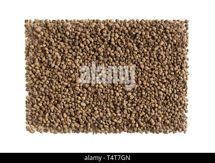 Black tea granulated background isolated on white Stock Photo