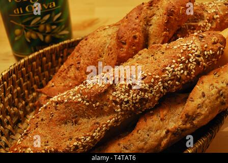 Assortment of Bread, Whole Grain Bread. Stock Photo