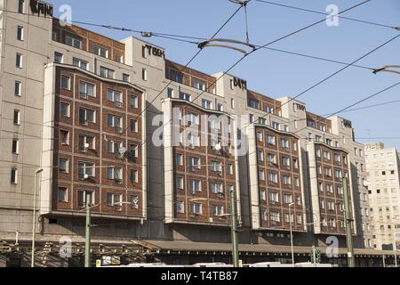 Panel buildings (Plattenbau), Alexanderplatz, Berlin, Germany, Europe Stock Photo