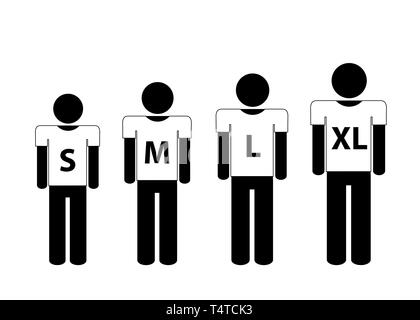 clothing size small to extra large pictogram vector illustration EPS10  Stock Vector Image & Art - Alamy