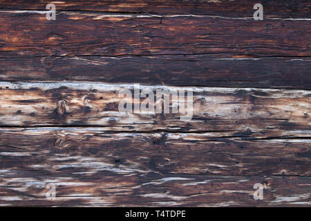 Old vintage planked wood board - rustic or rural background Stock Photo