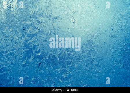 abstract pattern of ice on a glass Stock Photo