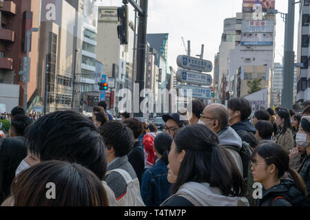 I cannot describe how crowded Harajuku was but it was actually great to be forced to stop every few steps in the ocean of people & just observe. Stock Photo
