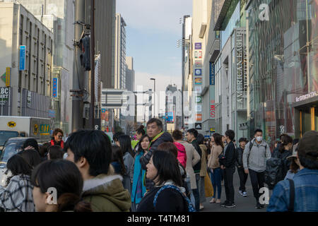 I cannot describe how crowded Harajuku was but it was actually great to be forced to stop every few steps in the ocean of people & observe the surroun Stock Photo