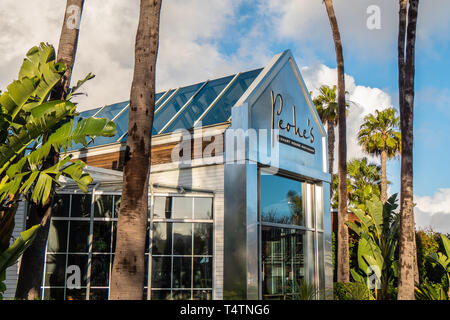 restaurant and cafes at Centennial Park Coronado - CALIFORNIA, USA - MARCH 18, 2019 Stock Photo