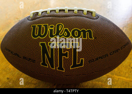 A New NFL Wilson Football Stock Photo