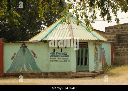 Countryside in Togo, voodoo temple Zangbeto Stock Photo