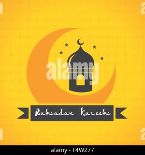 taj mahal half moon Stock Vector