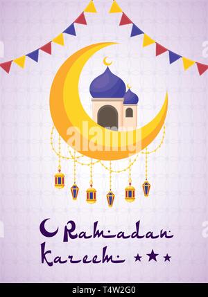taj mahal half moon Stock Vector