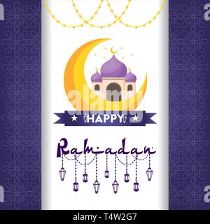 taj mahal half moon Stock Vector