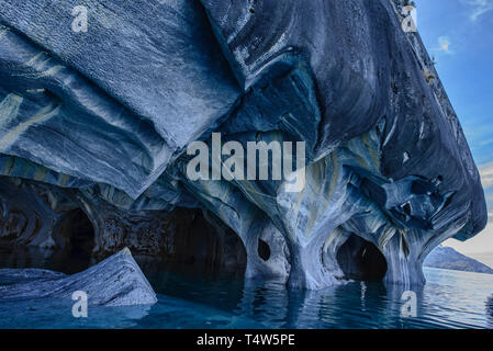 The Marble Caves (Capilla de Mármol), Rio Tranquilo, Aysen, Patagonia, Chile Stock Photo