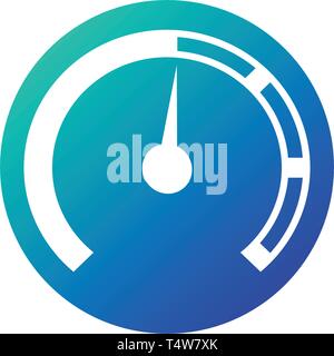 Analog gauge meter in circle for graphic and web design, Modern simple vector sign. Trendy symbol for website design web Stock Vector