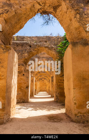 Meknes Royal Stables of the romans, Morocco Stock Photo