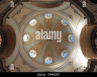 Milan, Italy: September 4, 2018: Dome of San Bernardino delle ossa ossuary, in Milan, Lombardy, italy Stock Photo