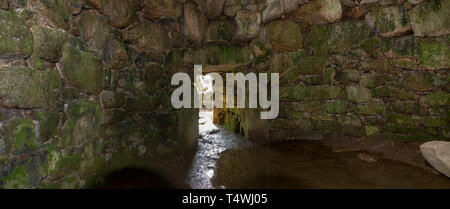 Carn Euny Ancient Village stone round house Stock Photo