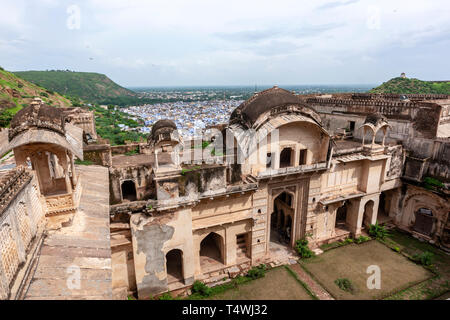 Bundi view from Garh Palace, Bundi, Rajasthan, India Stock Photo