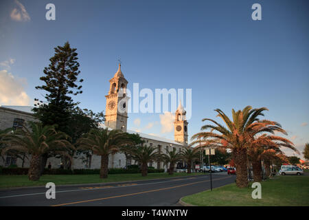 Bermuda, Royal Naval Dockyard, Clock Towers Stock Photo