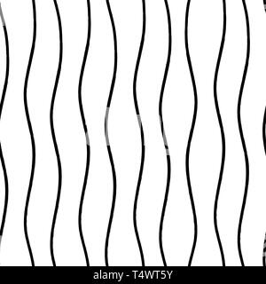 Wavy vertical lines seamless pattern. Movement illusion. Wave movement vector illustration background for interior, fashion, textile, surface, web, ho Stock Vector