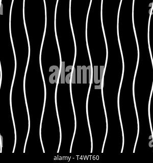Wavy vertical lines seamless pattern. Movement illusion. Wave movement vector illustration background for interior, fashion, textile, surface, web, ho Stock Vector