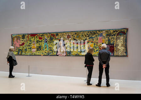 ARKEN Museum of Modern Art, 'The Walthamstow Tapestry' by Grayson Perry, 2009, Copenhagen, Denmark Stock Photo