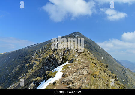 Bwlch main on the Rhyd Ddu path to Snowdon summit Stock Photo