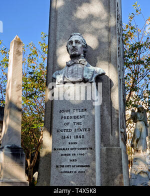 President John Tyler memorial in Hollywood cemetery, Richmond, Virginia, US,2017. Stock Photo