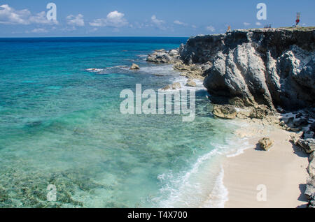 Exotic shore at Punta Norte, Isla Mujeres Stock Photo