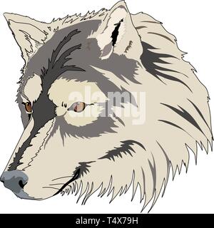 Wolf Head Vector Illustration Stock Vector