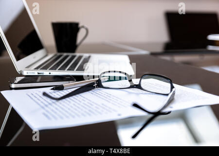 Workplace in a office Stock Photo