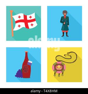 Vector illustration of culture and sightseeing logo. Set of culture and originality stock vector illustration. Stock Vector