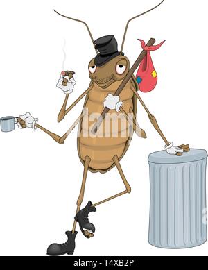 Cockroach Vector Cartoon Illustration Stock Vector