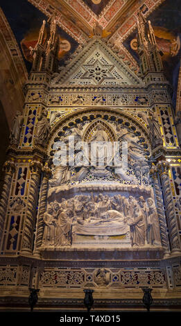 Tabernacle, Andrea Orcagna, circa 1359 Chiesa di Orsanmichele, Florence, Tuscany, Italy, Europe Stock Photo