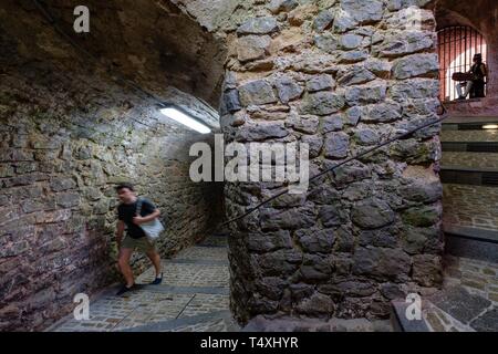 túnel Es Soto Fosc, Ibiza, balearic islands, Spain. Stock Photo