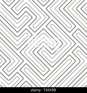 Seamless abstract pattern with gray geometric lines Stock Vector