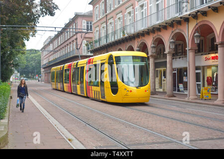 Mulhouse, Tramway, Avenue Foch Stock Photo