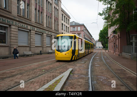 Mulhouse, Tramway, Avenue du Marechal Foch Stock Photo