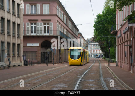 Mulhouse, Tramway, Avenue du Marechal Foch Stock Photo