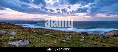 Bloody Foreland coastline in the Gaeltacht area of Donegal. Wild Atlantic Way - Ireland. Stock Photo