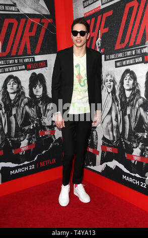 Premiere Of Netflix's 'The Dirt'  Featuring: Pete Davidson Where: Hollywood, California, United States When: 18 Mar 2019 Credit: FayesVision/WENN.com Stock Photo