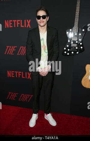 Premiere Of Netflix's 'The Dirt'  Featuring: Pete Davidson Where: Hollywood, California, United States When: 18 Mar 2019 Credit: FayesVision/WENN.com Stock Photo