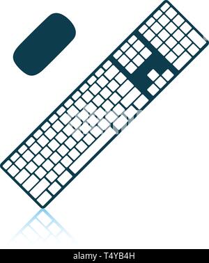 Keyboard icon. Shadow reflection design. Vector illustration. Stock Vector