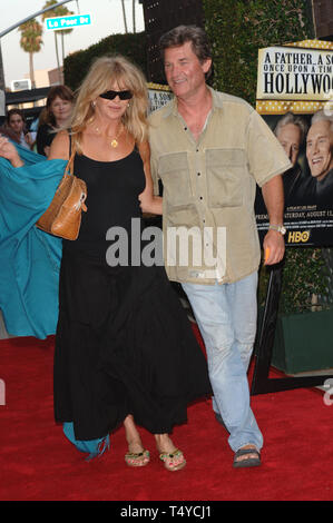 LOS ANGELES, CA. July 14, 2005: Actress GOLDIE HAWN & husband actor KURT RUSSELL at the Los Angeles premiere of Michael & Kirk Douglas' new HBO documentary 'A Father...A Son...Once Upon A Time In Hollywood'. © 2005 Paul Smith / Featureflash Stock Photo