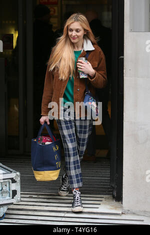 Fearne Cotton leaving BBC Radio Two Studios after covering for Zoe Ball show - London  Featuring: Fearne Cotton Where: London, United Kingdom When: 19 Mar 2019 Credit: WENN.com Stock Photo