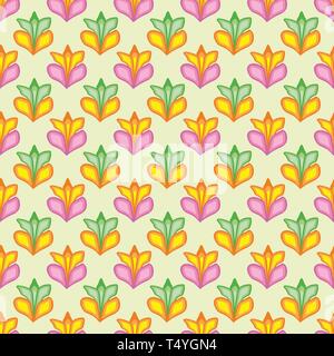 Seamless pattern of abstract flowers. Background for fabrics, wallpapers, coatings, prints and designs. EPS file, vector - the template will fill in a Stock Vector