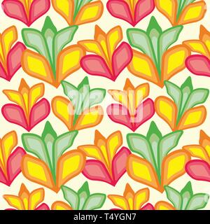 Seamless pattern of large flowers. Background for fabrics, wallpapers, coatings, prints and designs. EPS file, vector - the template will fill in any  Stock Vector